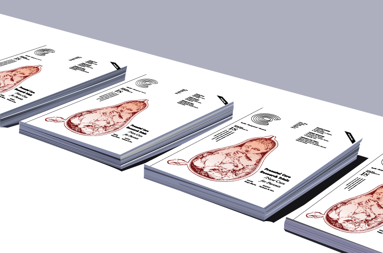 Multiple copies of Care cover designs