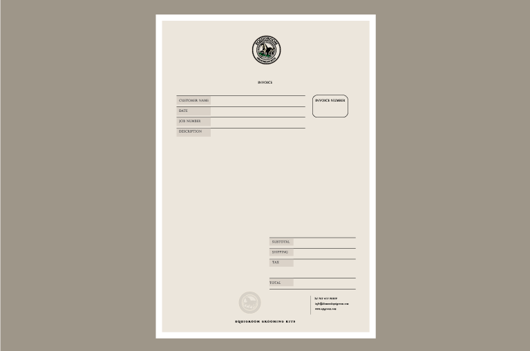 Equigroom invoice