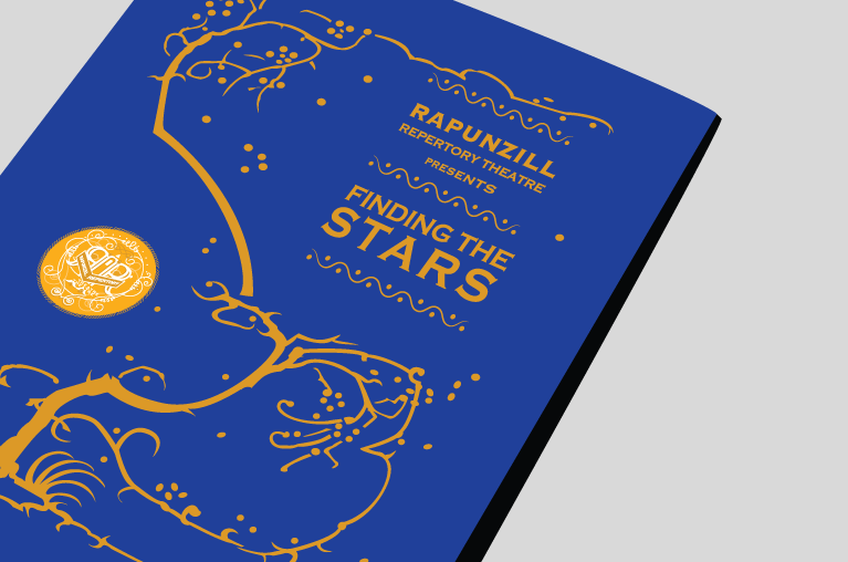 logo and cover design for a children's repertory theatre