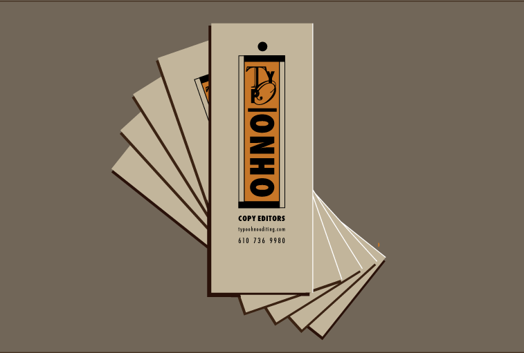 Typo logo on business cards