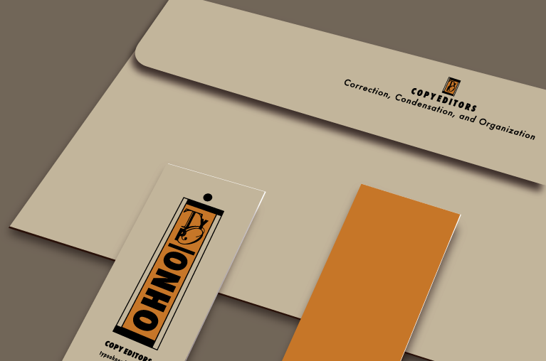 Typo Ohno business cards and envelope